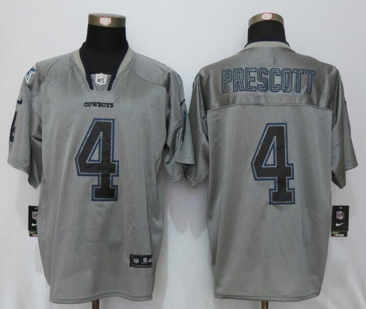 New Nike Dallas cowboys 4 Prescott Lights Out Grey Elite Jerseys