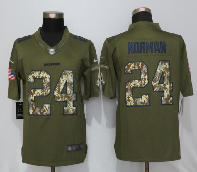 New Nike Washington Redskins 24 Norman Gray Mens Stitched Gridiron Gray Limited Jersey