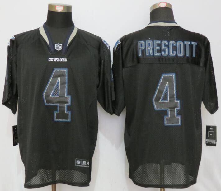 New Nike Dallas cowboys 4 Prescott Lights Out Black Elite Jerseys