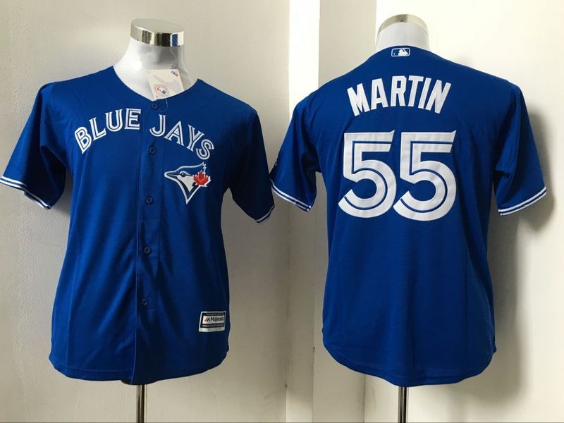 MLB Toronto Blue Jays #55 Martin Blue Kids Jersey