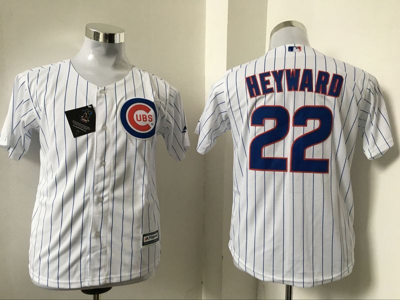 MLB Chicago Cubs #22 Heyward White Kids Jersey