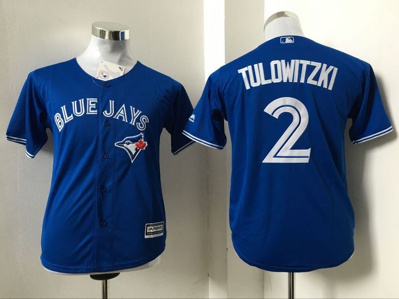MLB Toronto Blue Jays #2 Tulowitzki Blue Kids Jersey