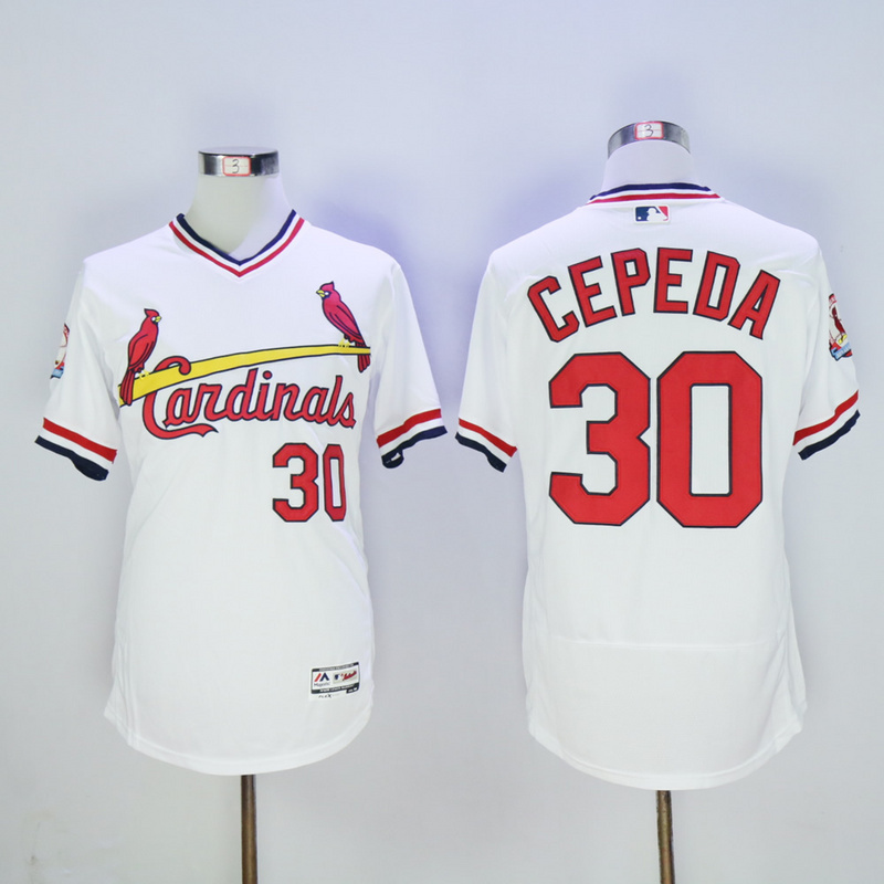 MLB St.Louis Cardinals #30 Cepeda White Pullover 1982 Jersey