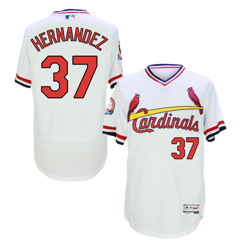 MLB St.Louis Cardinals #37 Hernandez White 1985 Pullover Jersey