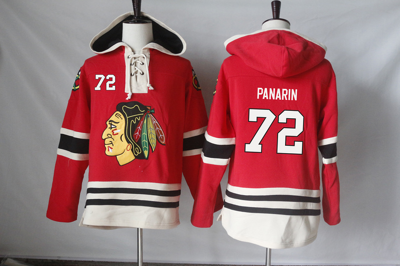 NHL Chicago Blackhawks #72 Panarin Red Hoodie