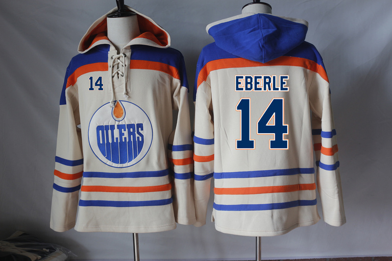 NHL Edmonton Oilers #14 Eberle Cream Hoodie