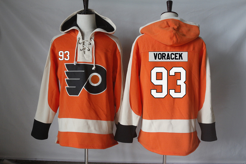 NHL Philadelphia Flyers #93 Voracek Orange Hoodie