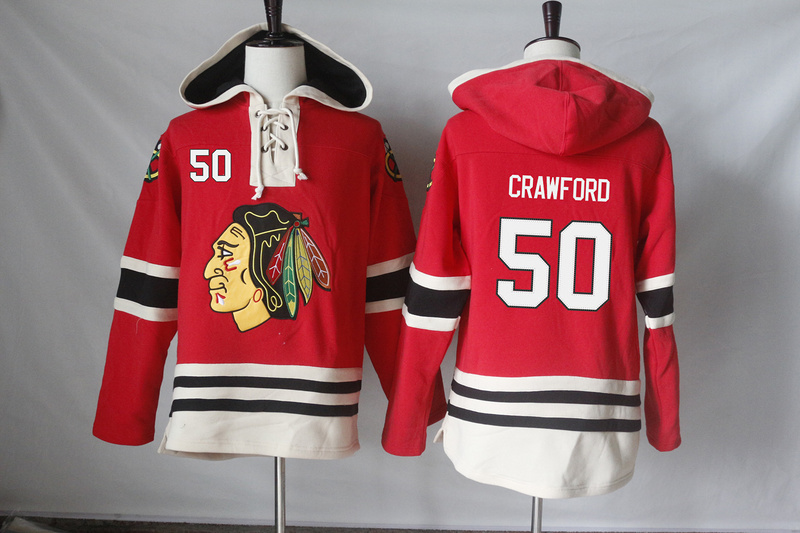 NHL Chicago Blackhawks #50 Crawford Red Hoodie