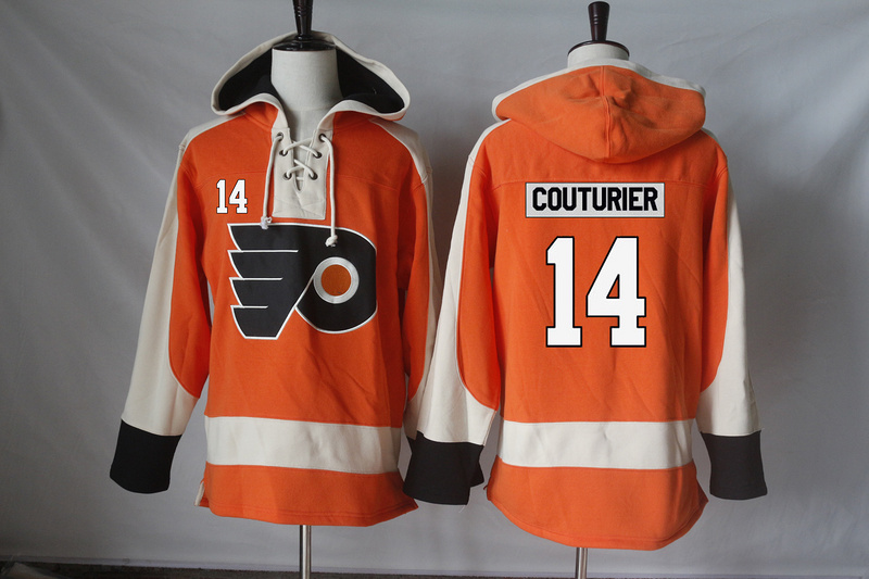 NHL Philadelphia Flyers #14 Couturier Orange Hoodie