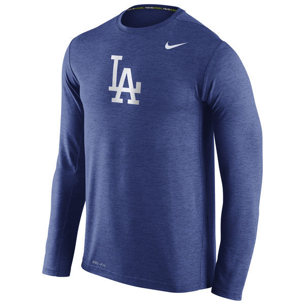 L.A. Dodgers Nike Stadium Dri-FIT Touch Long Sleeve Top - Royal 