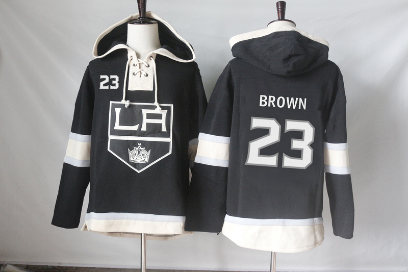 NHL Los Angeles Kings #23 Brown Black Hoodie