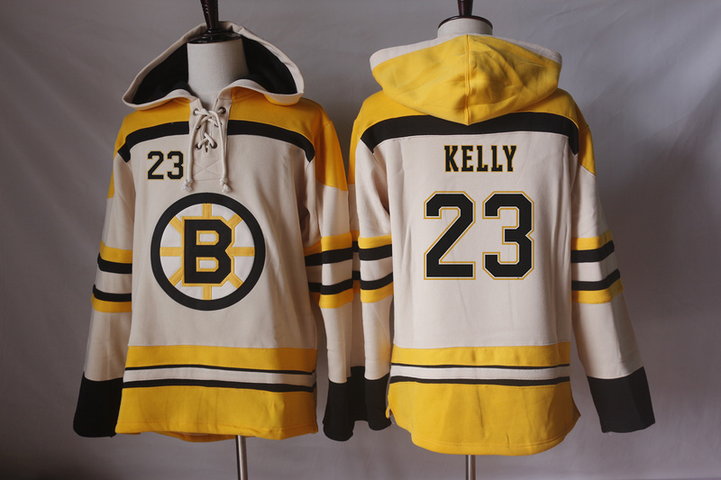 NHL Boston Bruins #23 Kelly Cream Hoodie
