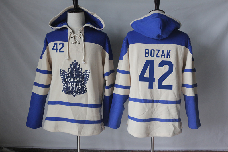 NHL Toronto Maple Leafs #42 Bozak Cream Hoodie