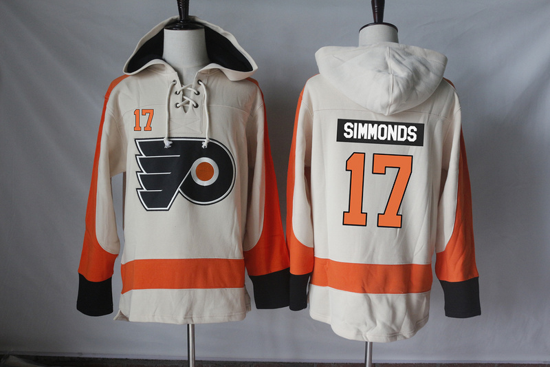 NHL Philadelphia Flyers #17 Simmonds Cream Hoodie