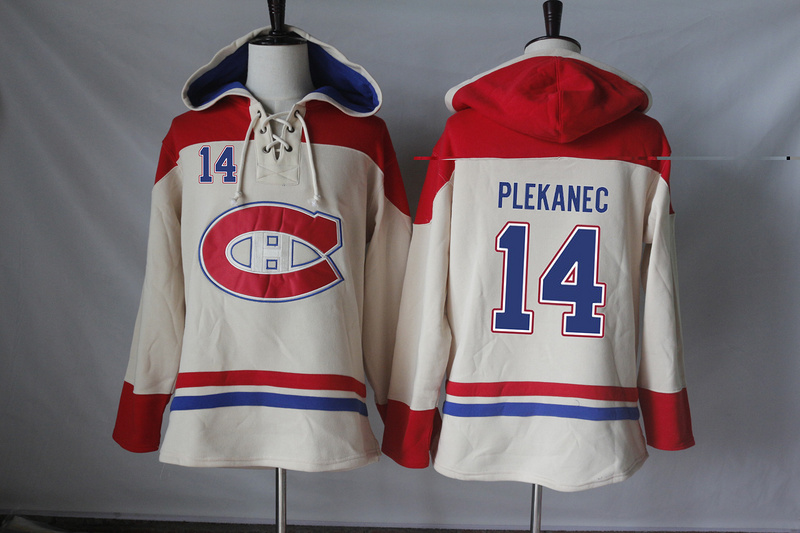 NHL Montreal Canadiens #14 Plekanec Cream Hoodie