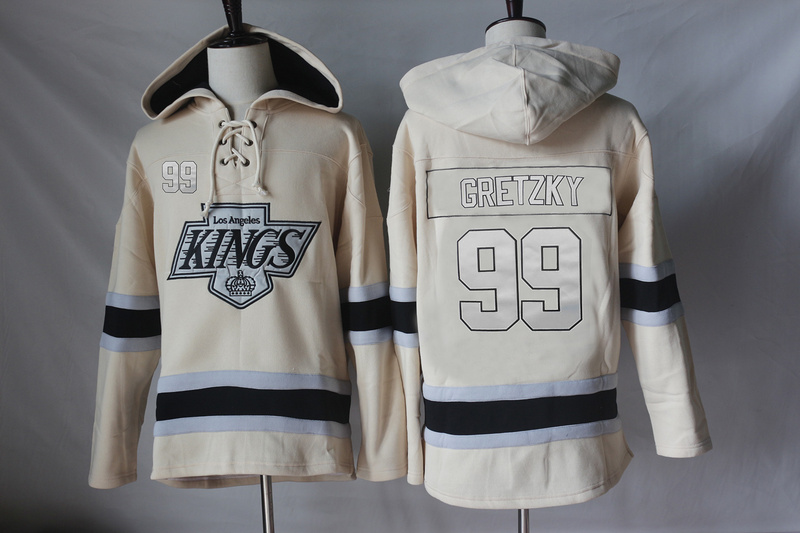 NHL Los Angeles Kings #99 Gretzky Cream Hoodie