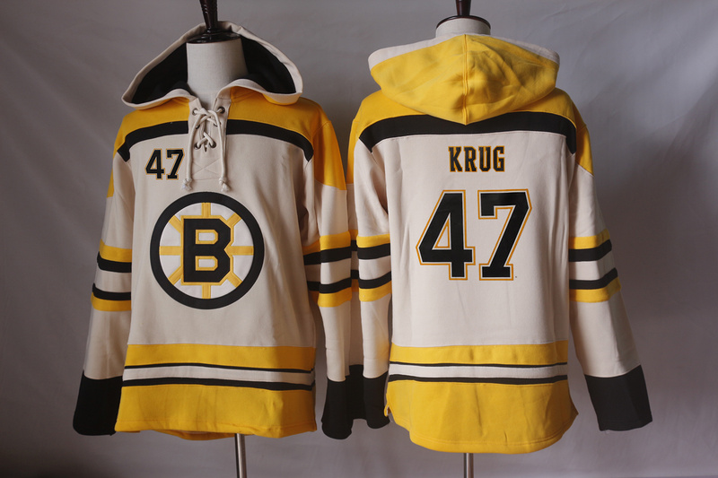 NHL Boston Bruins #47 Krug Cream Hoodie