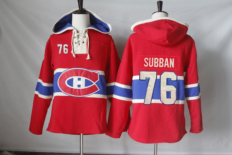 NHL Montreal Canadiens #76 Subban Red Hoodie