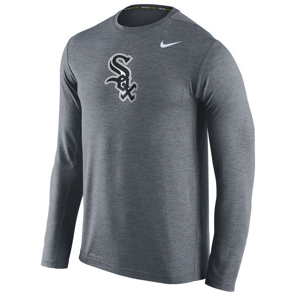 Chicago White Sox Nike Stadium Dri-FIT Touch Long Sleeve Top - Anthracite 