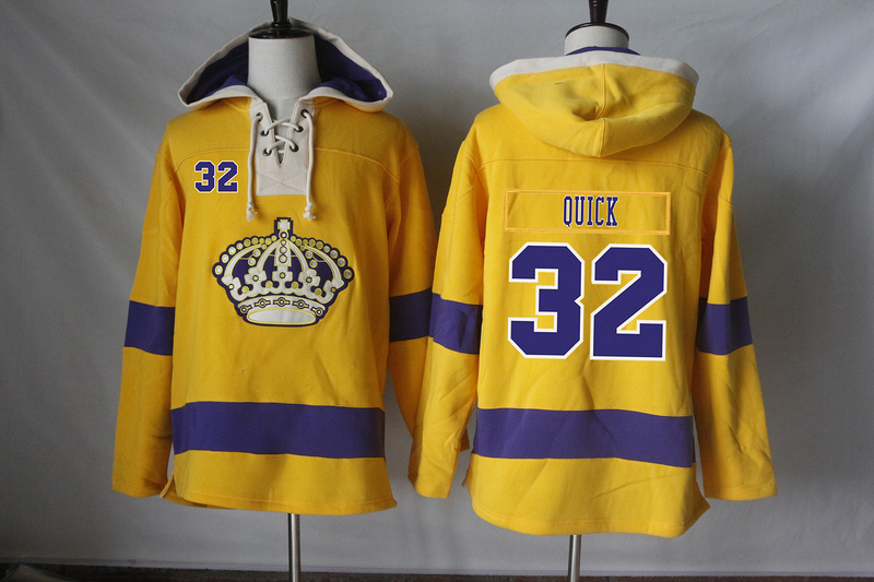 NHL Los Angeles Kings #32 Quick Yellow Hoodie