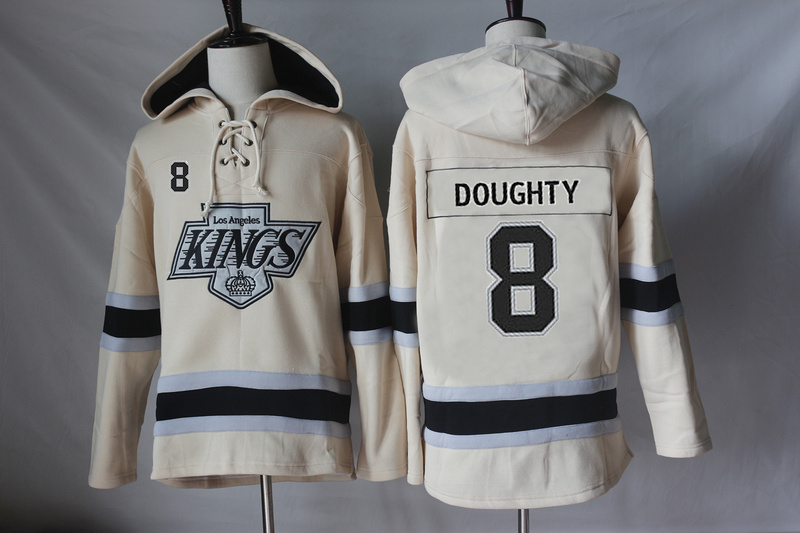 NHL Los Angeles Kings #8 Doughty Cream Hoodie
