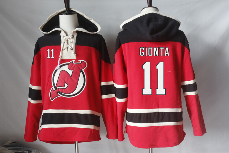 NHL New Jersey Devils #11 Gionta Red Hoodie