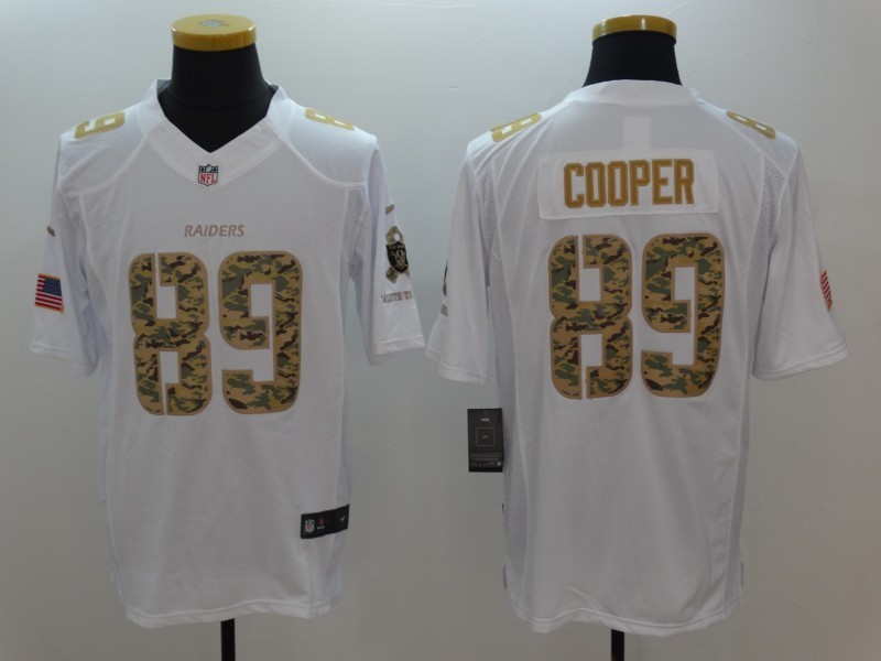 NFL Oakland Raiders #89 Cooper White Salute To Service Limited Jersey