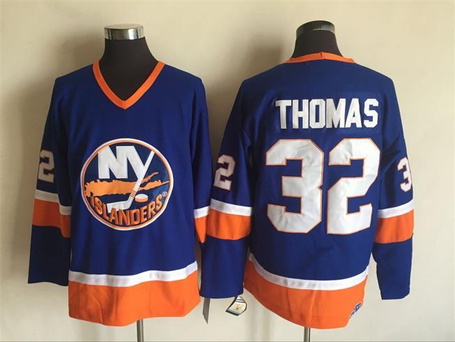 NHL New York Islanders #32 Thomas Blue Jersey