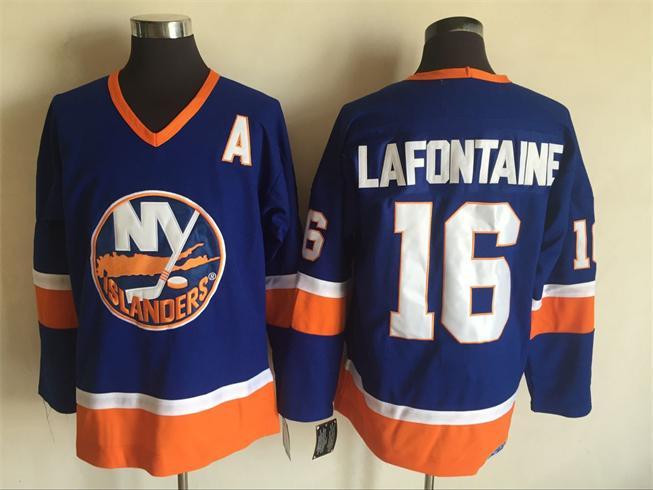 NHL New York Islanders #16 Lafontainf Blue Jersey