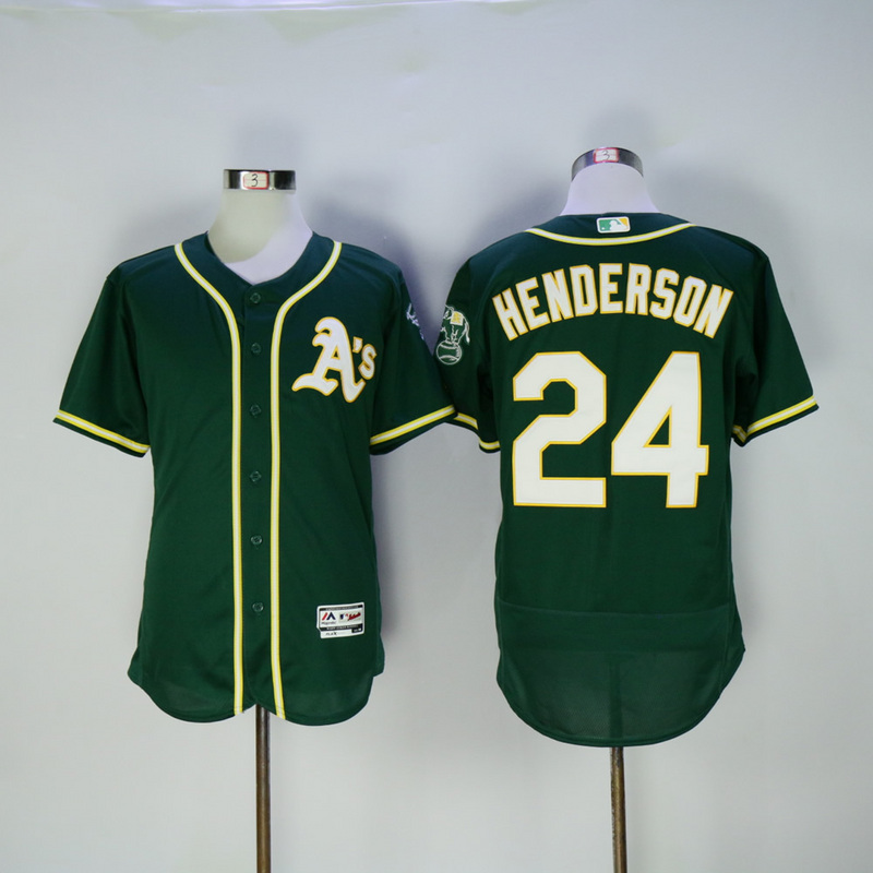 MLB Oakland Athletics #24 Henderson Green Elite Jersey