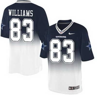 Nike Cowboys #83 Terrance Williams Navy Blue White NFL Fadeaway Fashion Jersey