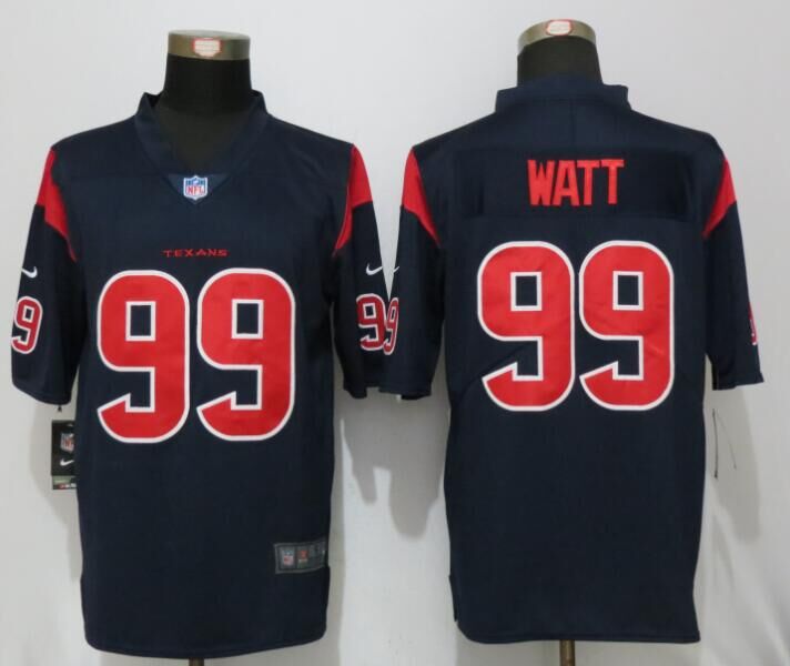 Nike Mens Houston Texans Texans 99 Watt Navy Blue Color Rush Limited Jersey