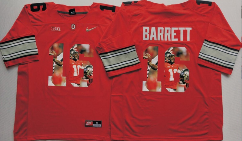 2016 Ohio State Buckeyes Red #16 Barrett Fashion Jersey