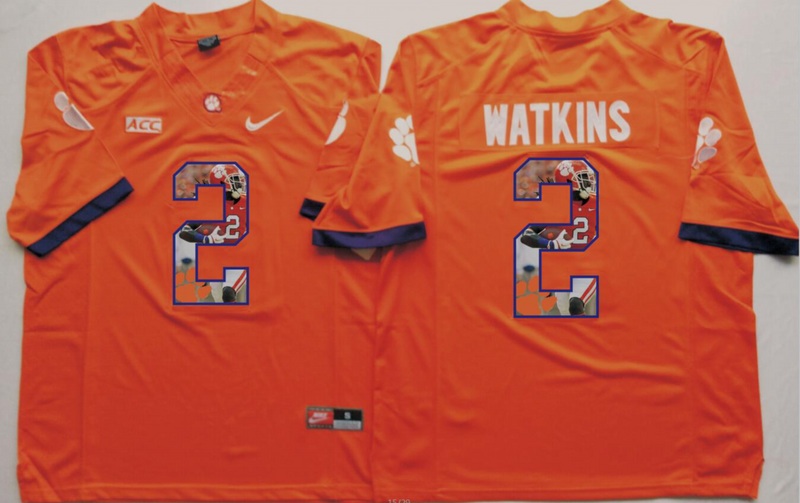 NCAA Clemson Tigers Orange #2 Watkins Fashion Jersey