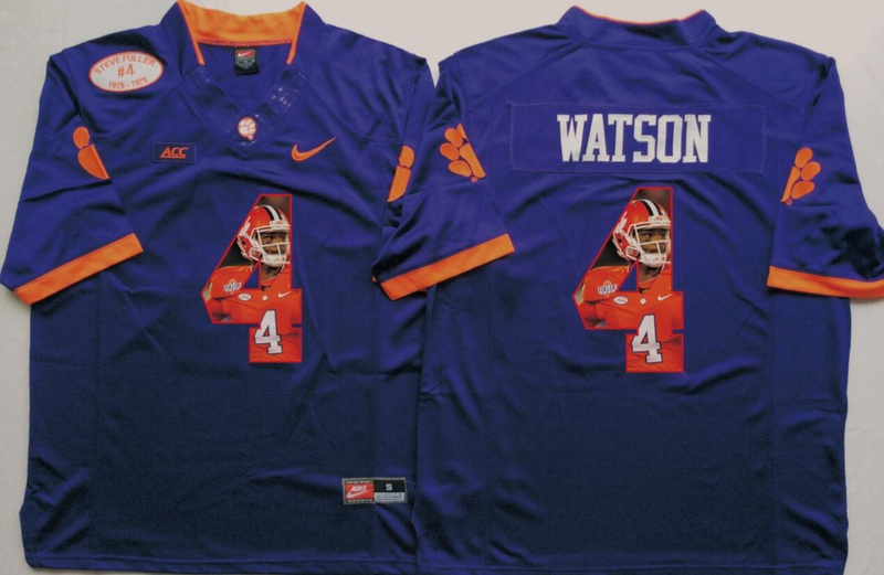 NCAA Clemson Tigers Purple Limited #4 Watson Fashion Jersey
