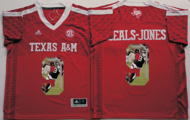 NCAA Texas A&M Aggies Red #9 Seals-Jones Fashion Jersey