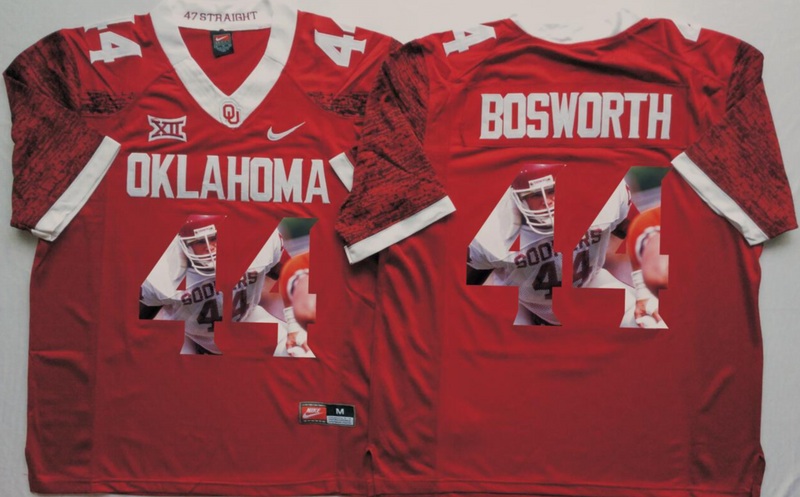 NCAA Oklahoma Sooners Red Limited #44 Bosworth Fashion Jersey