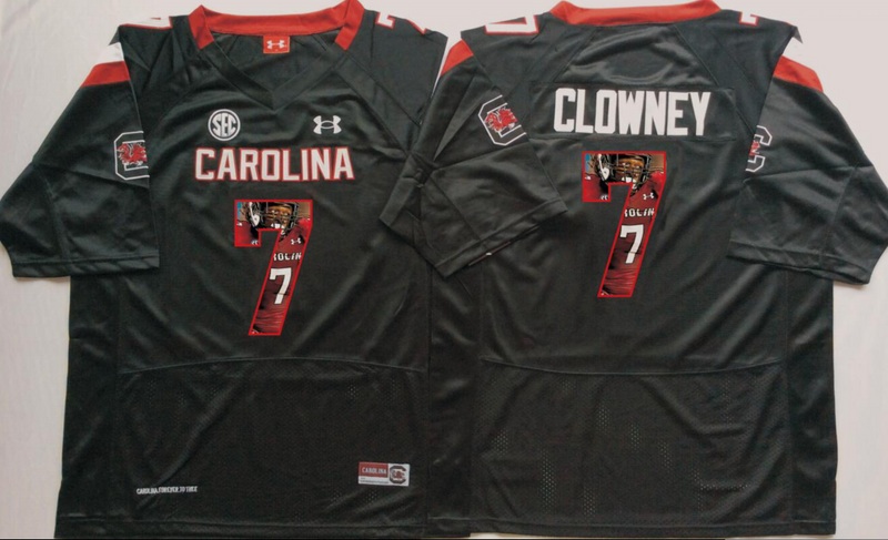 NCAA South Carolina Gamecock Black #7 Clowney Fashion Jersey