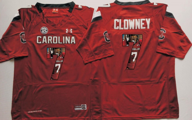 NCAA South Carolina Gamecock Red #7 Clowney Fashion Jersey