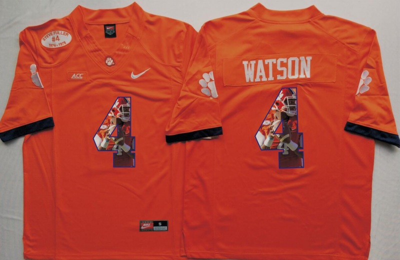 NCAA Clemson Tigers Orange Limited #4 Watson Fashion Jersey
