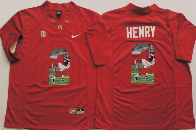 NCAA Alabama Crimson Tide Red #2 Henry Fashion Jersey