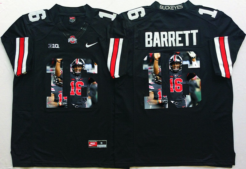 2016 Ohio State Buckeyes Black #16 Barrett Fashion Jersey