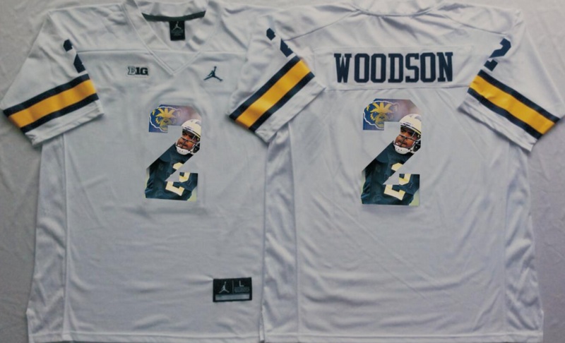 NCAA Michigan Wolverines White #2 Woodson Fashion Jersey