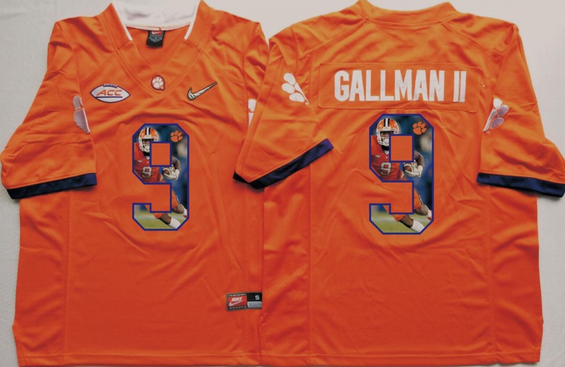 2016 Clemson Tigers Orange #9 Gallman II Fashion Jersey