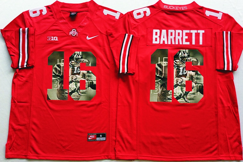 2016 Ohio State Buckeyes #16 Barrett Red Fashion Jersey