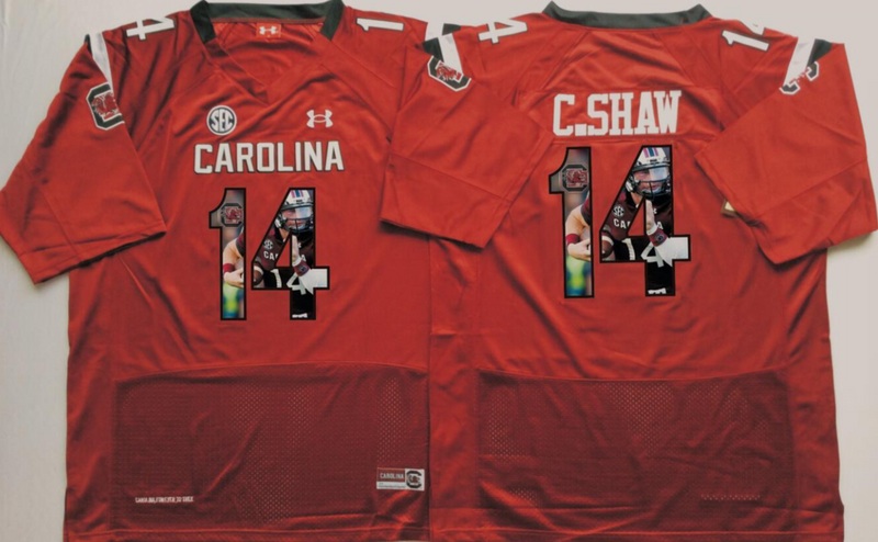 NCAA South Carolina Gamecock Red #14 C.Shaw Fashion Jersey