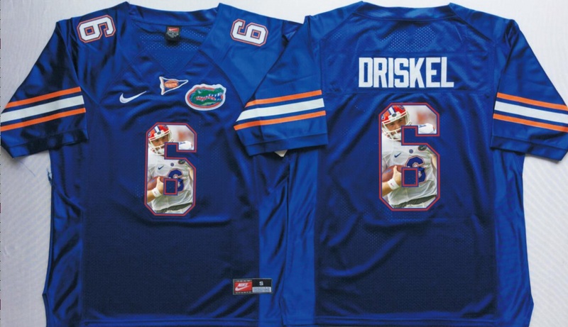 NCAA Florida Gators Blue #6 Driskel Fashion Jersey