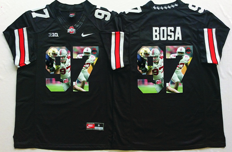 NCAA Ohio State Buckeyes Black #97 Bosa Fashion Jersey