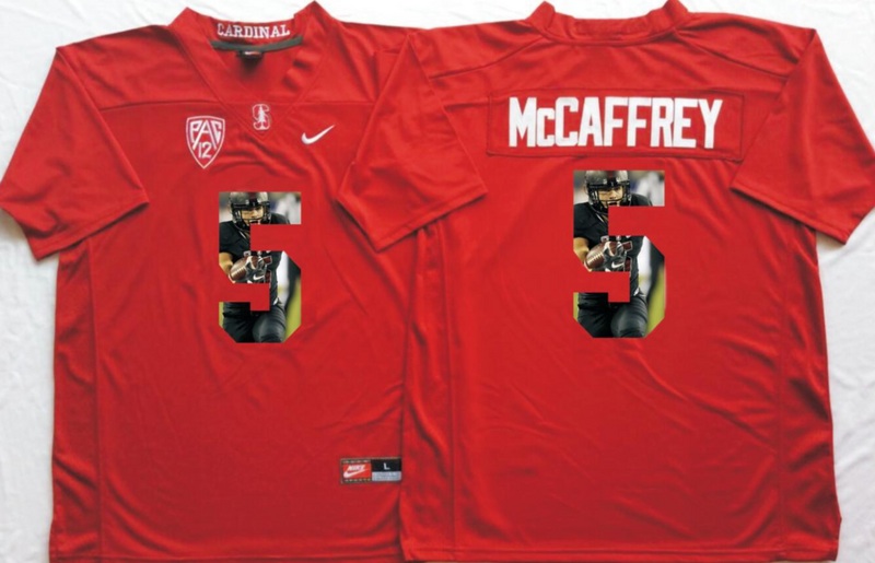 NCAA Stanford Cardinals #5 McCAFFREY Red Fashion Jersey