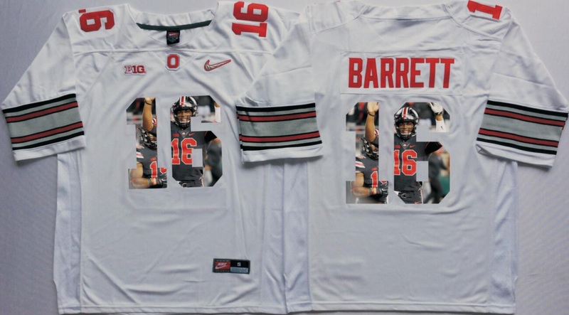 NCAA Ohio State Buckeyes White #16 Barrett Fashion Jersey